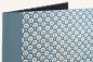 Preview: Grey-blue folder with linen spine and elastic band for unpunched documents, folds open